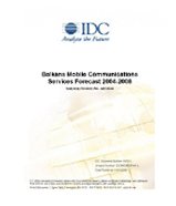 Balkans Mobile Communications Services Forecast 2004-2008