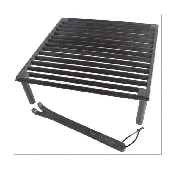Book Cover Steven Raichlen Best of Barbecue Cast Iron Tuscan BBQ Grill – 14 by 14 inches – SR8024