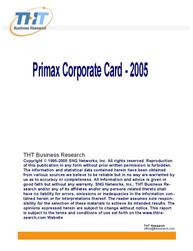 Primax Corporate Card - 2005: Profile of leading Taiwan digital camera; digital video camera and scanner maker Primax Electronics
