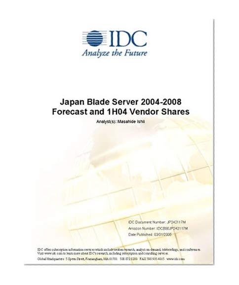 Japan Blade Server 2004-2008 Forecast and 1H04 Vendor Shares