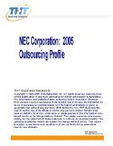 Outsourcing NEC Corporation - 2005: Contract manufacturing partners listed per product/component