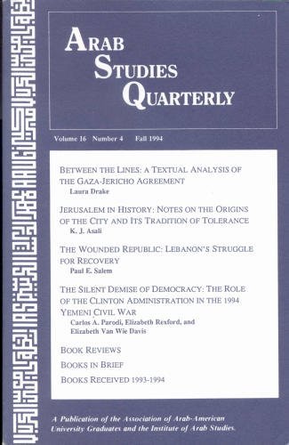 The silent demise of democracy: the role of the Clinton administration in the 1994 Yemeni civil war.: An article from: Arab Studies Quarterly (ASQ)