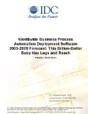 Worldwide Business Process Automation Deployment Software 2005-2009 Forecast: This Billion-Dollar Baby Has Legs and Reach