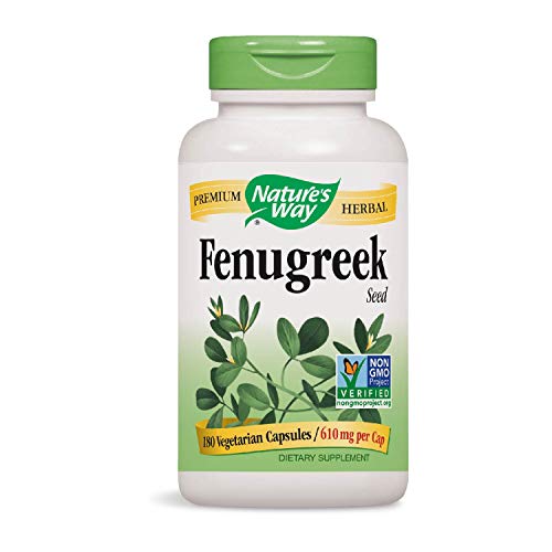 Book Cover Nature's Way Fenugreek Seed Non-GMO Project Verified TRU-ID Certified Vegetarian; 180 Count