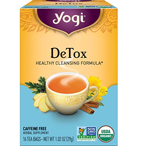 Yogi Tea - DeTox Tea (6 Pack) - Healthy Cleansing Formula with Traditional Ayurvedic Herbs - Supports Digestion and Circulation - Caffeine Free - 96 Organic Herbal Tea Bags