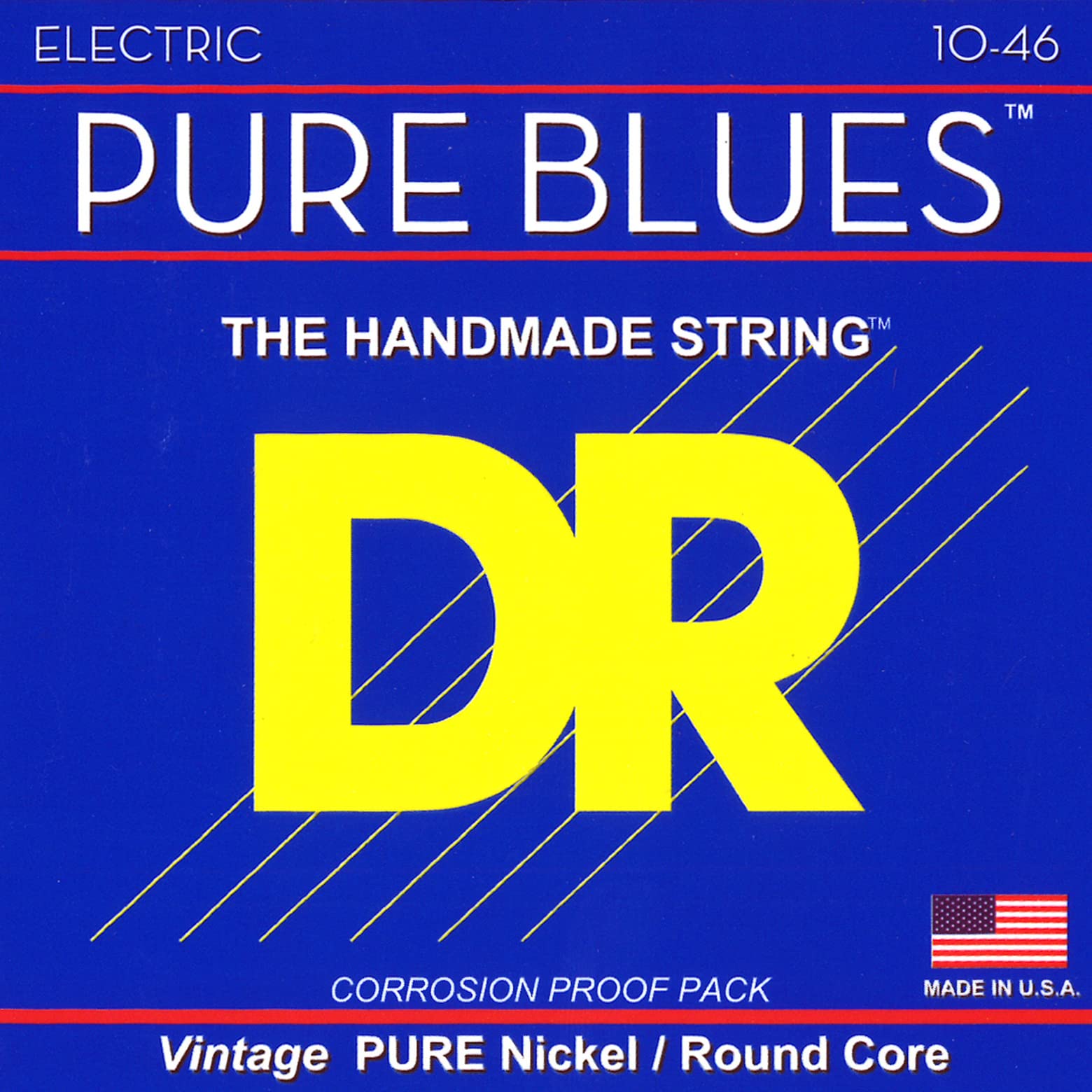 Book Cover DR Strings Pure Blues Nickel Wound Vintage Style Electric Guitar Strings — 10-46 Gauge