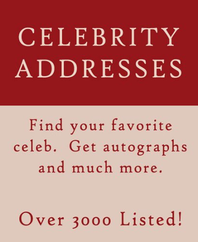 The Celebrity Address White Pages: Addresses for Paris Hilton, Brad Pitt, Britney Spears, Tom Cruise, Jennifer Aniston, Pamela Anderson, Angelina Jolie and more!
