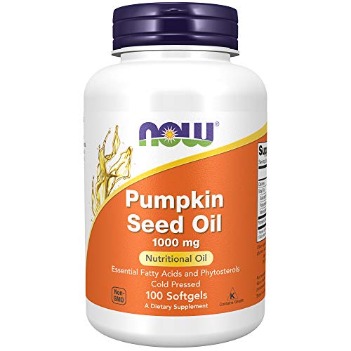Book Cover NOW Supplements, Pumpkin Seed Oil 1000 mg with Essential Fatty Acids and Phytosterols, Cold Pressed, 100 Softgels