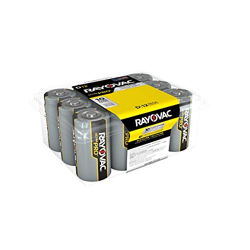 Book Cover Rayovac D Batteries, Ultra Pro Alkaline D Cell Batteries (12 Battery Count)