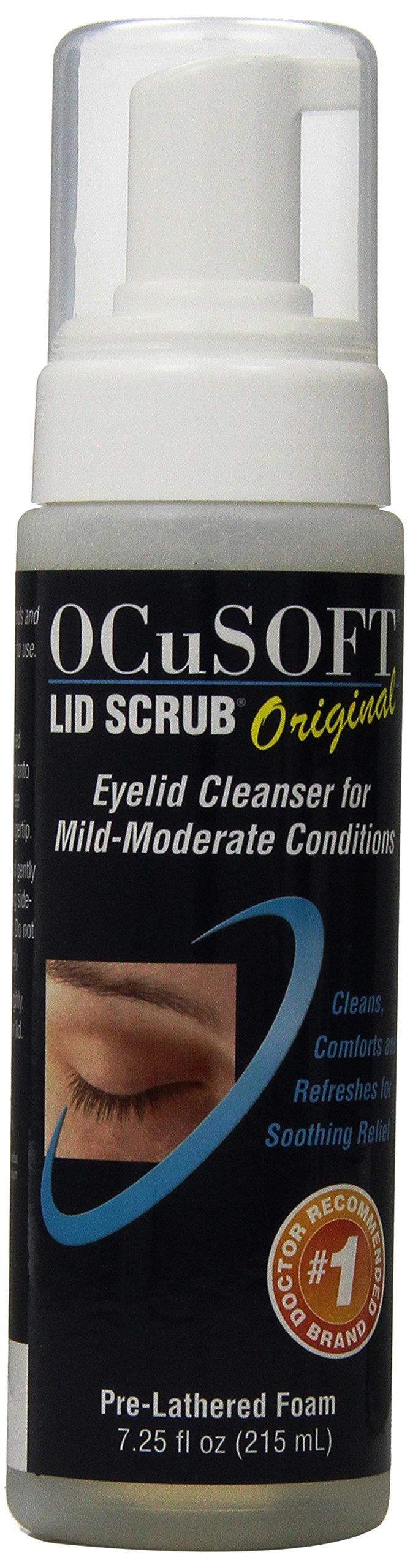 Book Cover Ocusoft Lid Scrub Foaming Eyelid Cleanser, 7.25 Fluid Ounce 7.25 Fl Oz (Pack of 1)