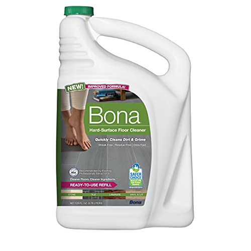 Bona Hard-Surface Floor Cleaner Refill, for Stone Tile Laminate and Vinyl LVT/LVP, 128 Fl Oz
