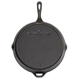 Camp Chef Seasoned Cast Iron Skillet, 14-Inch Diameter Heavy Duty Cookware