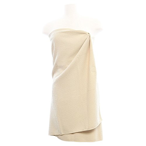 Aquis - Waffle Body Towel, Ultra Absorbent & Fast Drying Microfiber Towel, Linen (29 x 55 Inches)