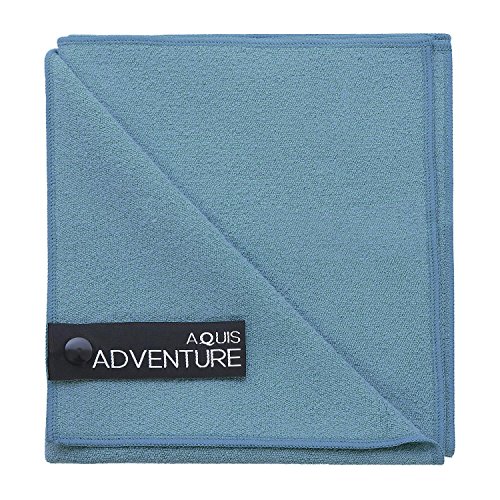 Book Cover AQUIS - Adventure Microfiber Sports Towel, Quick-Drying Quick-Drying Comfort for Running, Racquet Sports or Golf, Seafoam (Medium/15 x 29 Inches)
