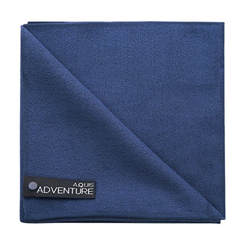 AQUIS - Adventure Microfiber Sports Towel, Quick-Drying Comfort Great for Gym, Travel or Camping Towel, Blueberry (Large/19 x 39 Inches)