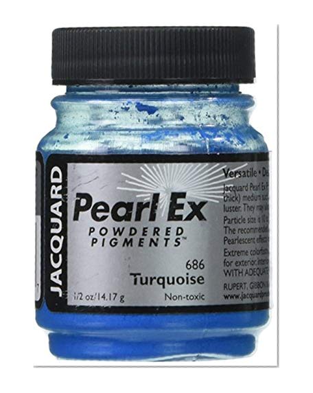 Book Cover Jacquard JAC-JPX1686 Pearl Ex Powdered Pigment, 0.5 oz, Turquoise