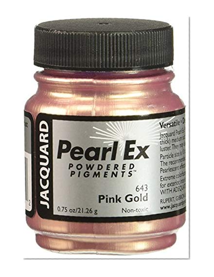 Book Cover Jacquard JAC-JPX1643 Pearl Ex Powdered Pigment, 0.75 oz, Pink Gold