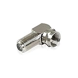 Coaxial Type F Female to Male Right Angle Adapter