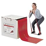 TheraBand Resistance Band 25 Yard Roll, Medium Red Non-Latex Professional Elastic Bands for Upper & Lower Body Exercise Workouts, Physical Therapy, Pilates, & Rehab, Dispenser Box, Beginner Level 3