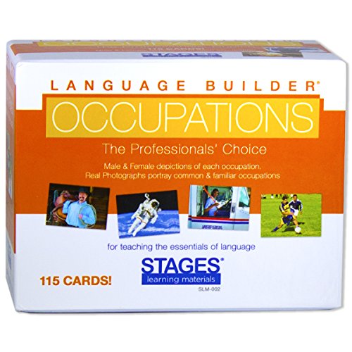 Book Cover Stages Learning Materials Language Builder Occupation, Career & Community Helper Picture Flashcards Photo Cards for Autism Education and ABA Therapy
