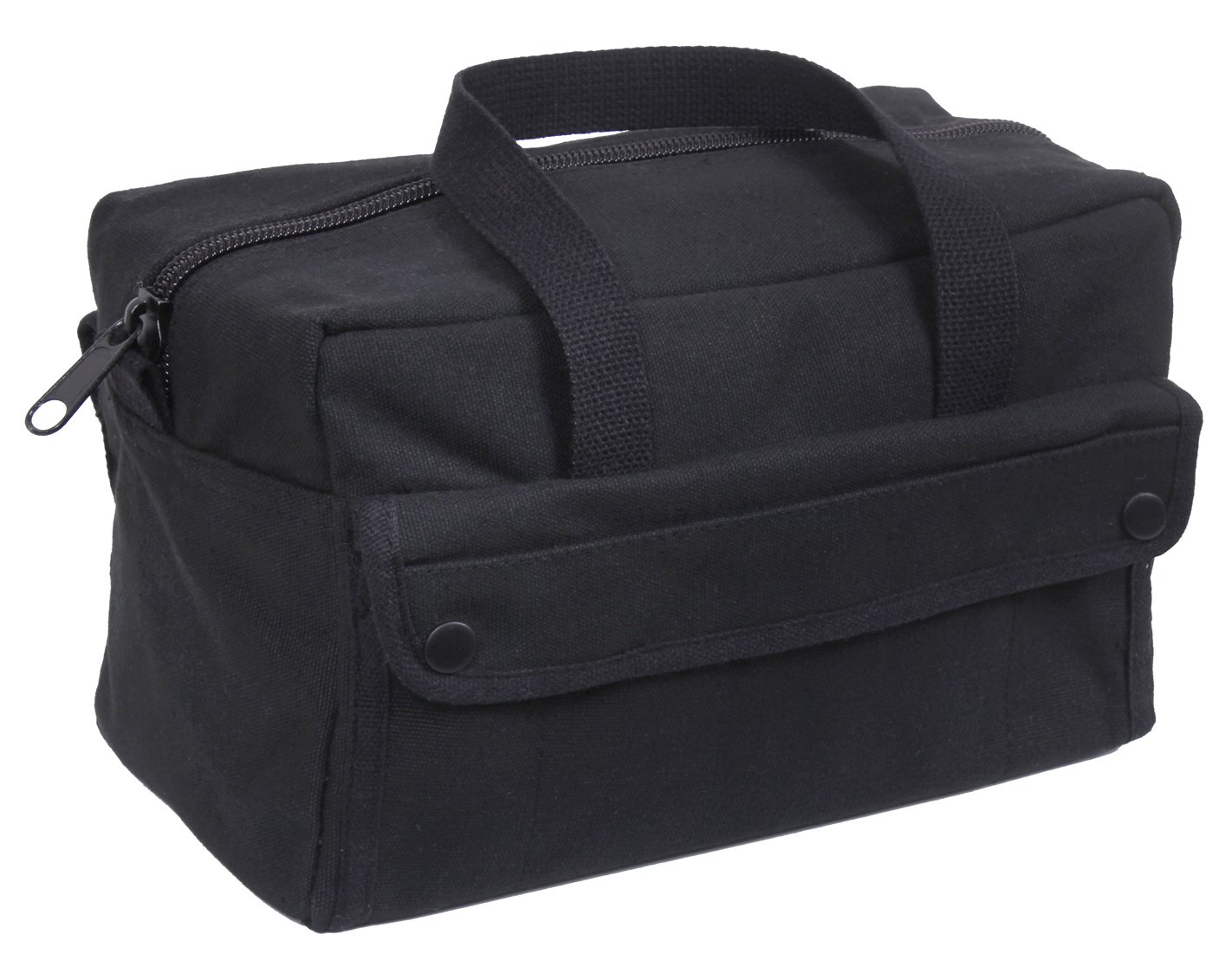 Book Cover Rothco G.I. Style Mechanic’s Tool Bag – Heavy-Duty Canvas Material – Wide Mouth Opening with Full-Length Zipper – Hard Bottom Insert Black