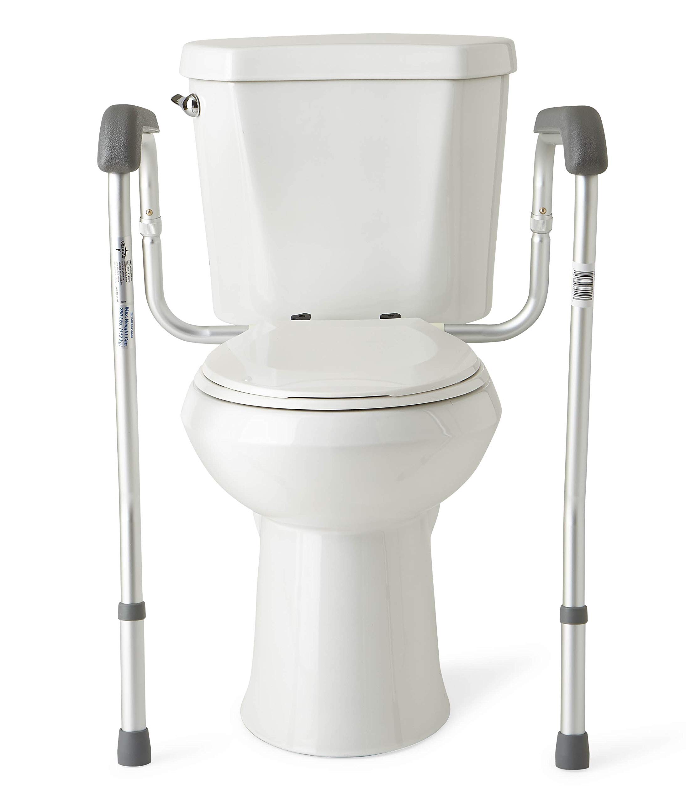 Book Cover Medline Toilet Safety Rails, Safety Frame for Toilet with Easy Installation, Height Adjustable Legs, Bathroom Safety