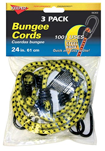 Keeper 06303 24 inch Bungee Cord, 3 Pack