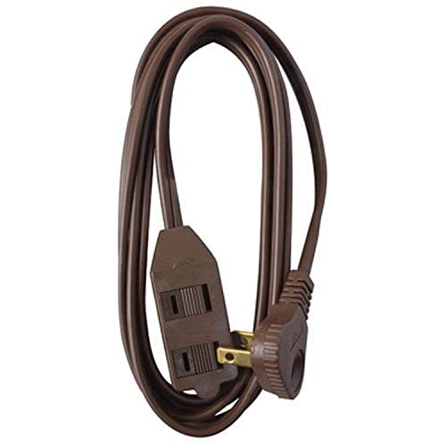 Master Electrician 09409ME 11-Foot Flatplug Extension Cord Low Profile, Brown