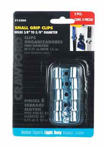 Lehigh 13200 Grip Clip Organizer, Silver, Small 5-Pack