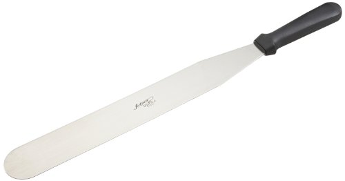 Book Cover Ateco Ultra Straight Spatula with 14-Inch Stainless Steel Blade, Plastic Handle, Dishwasher Safe