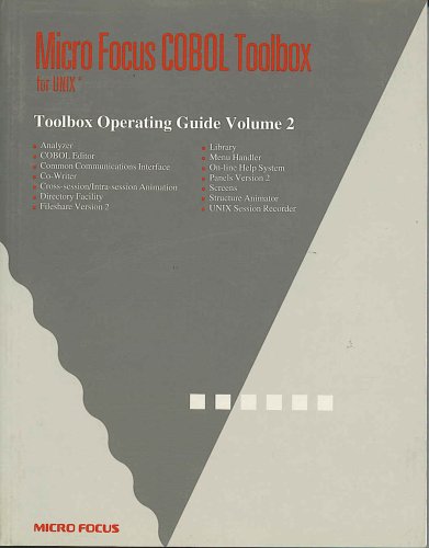 Toolbox Operating Guide (Micro Focus COBOL Toolbox for UNIX, Volume 2)