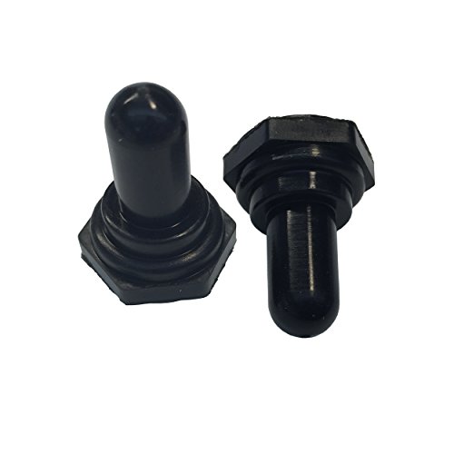 Book Cover Gardner Bender GSW-20 Electrical Toggle Switch Covers, EDPM Rubber Cover, Moisture, Dust and Dirt Resistant, Pack of 2, Black