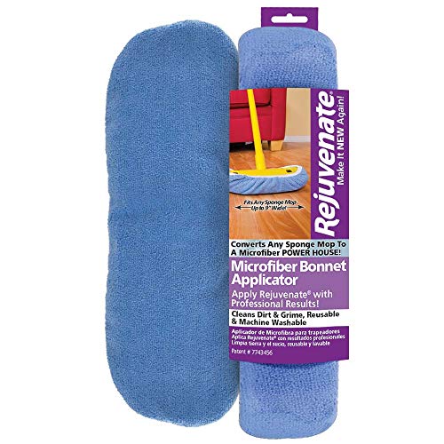 Rejuvenate Microfiber Bonnet Applicators Fits Standard 9â€ Sponge Mop Head - Washable and Reusable Microfiber Mop Bonnets â€“ Pack of 1(Package may vary)