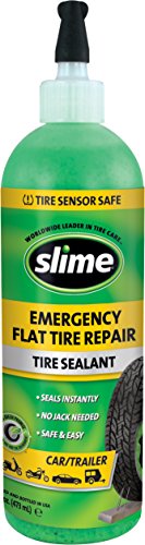 Book Cover Slime 16 Ounce 10011 Emergency Tire Repair Sealant, 16 oz. (Car/Trailer)