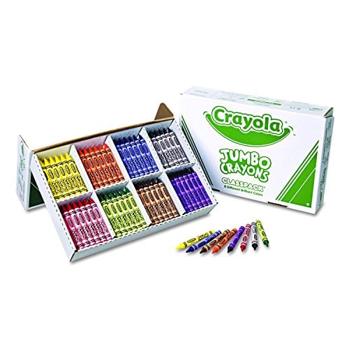 Book Cover Crayola Jumbo Crayons Classpack, Toddler Crayons, 8 Colors, 200 Count, 8 Assorted (528389)