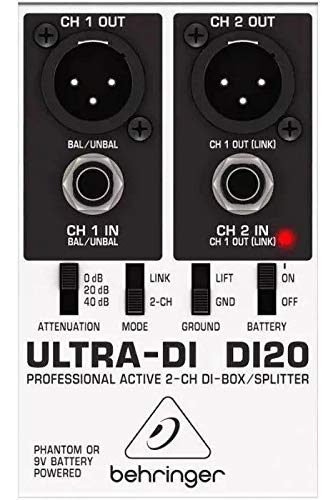 Behringer ULTRA-DI DI20 Professional Active 2-Channel DI-Box/Splitter