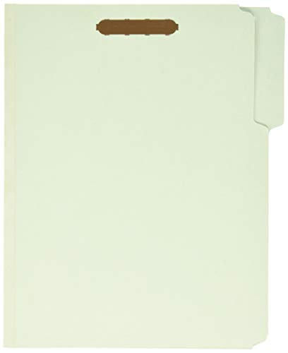 Pendaflex Pressboard Fastener Folders, 2 Fasteners, Letter Size, Light Green, 1" Expansion, 1/3-Cut in Left, Right, Center Positions, 25 Per Box (17178EE)