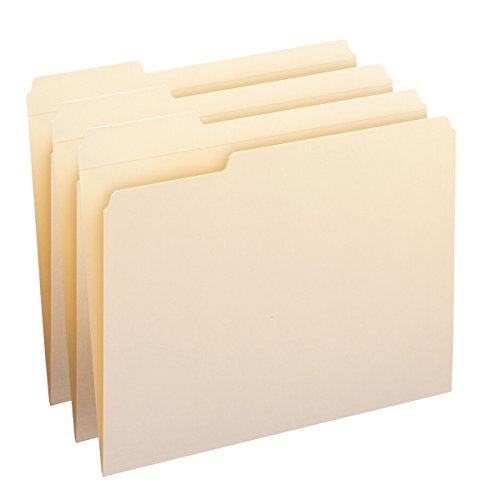 Smead File Folder, Reinforced 1/3-Cut Tab Left Position, Letter Size, Manila, 100 Per Box (10335)