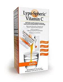 Lypoâ€“Spheric Vitamin C â€“ 30 Packets â€“ 1,000 mg Vitamin C & 1,000 mg Essential Phospholipids Per Packet â€“ Liposome Encapsulated for Improved Absorption â€“ 100% Nonâ€“GMO