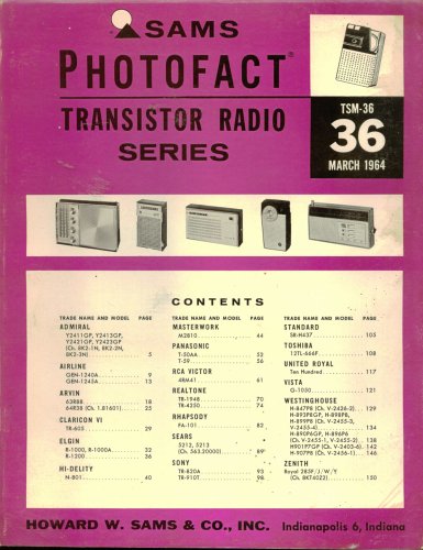 TSM-36, March 1964 (Sams Photofact Transistor Radio)