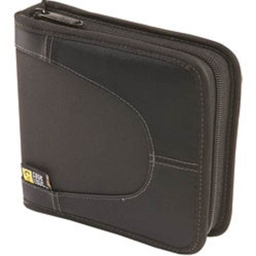 Book Cover Case Logic CDW-16 16 Capacity Classic CD Wallet (Black)