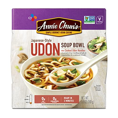 Book Cover Annie Chun's Udon Soup Noodle Bowl, 174 ml Bowls (Pack of 6)