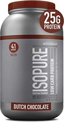Book Cover Isopure Low Carb, Vitamin C and Zinc for Immune Support, 25g Protein, Keto Friendly Protein Powder, 100% Whey Protein Isolate, Flavor: Dutch Chocolate, 3 Pounds (Packaging May Vary)