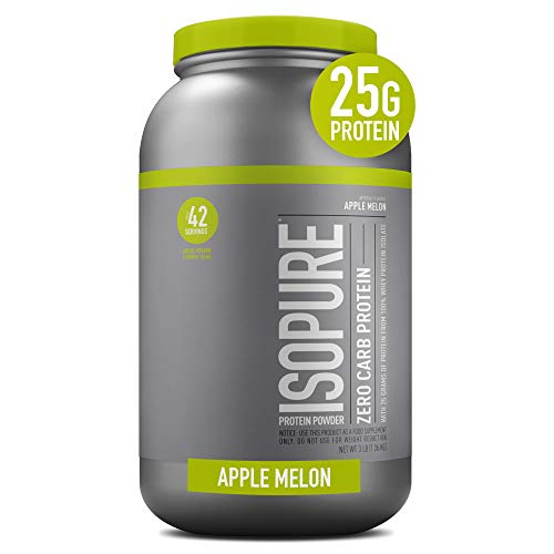 Book Cover Isopure Zero Carb, Vitamin C and Zinc for Immune Support, 25g Protein, Keto Friendly Protein Powder, 100% Whey Protein Isolate, Flavor: Apple Melon, 3 Pounds (Packaging May Vary)
