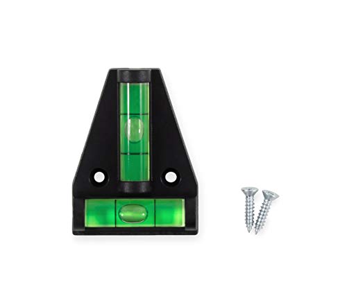 Camco RV T Level | Assists You in Leveling Your RV | For Front-to-Back and Side-to-Side Leveling | Screw-Mounted (25543)