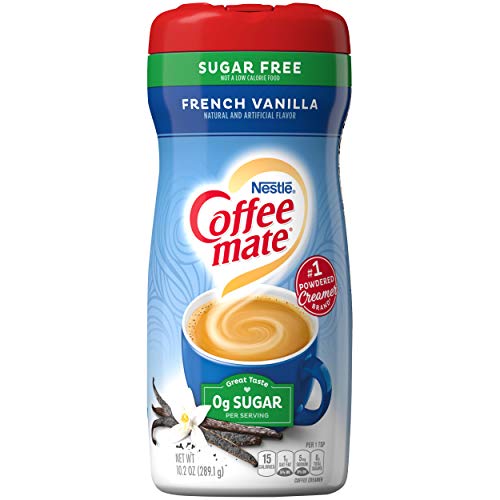 Coffee-Mate Sugar Free Powder French Vanilla 10.2 oz / 425g Pack of 6 USA