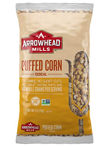 Arrowhead Mills Cereal, Puffed Corn, 6 Bag (Pack of 12)