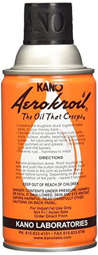 Kroil Aerokroil Penetrant - Rust Penetrating Lubricant - Corrosion Inhibitor Oil for Chains, Hinges & Stuck Metal Parts - Home & Industrial Use - Aerosol - 10 oz - 1 Pack (KS102)