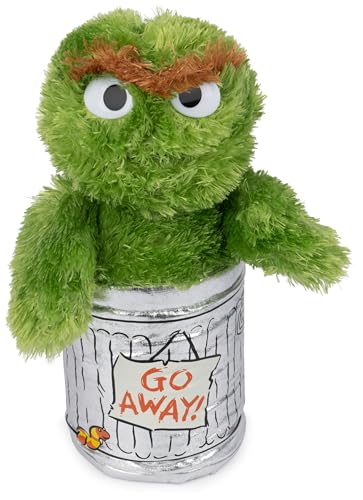 GUND Sesame Street Official Oscar The Grouch Muppet Plush, Premium Plush Toy for Ages 1 & Up, Green/Silver, 10”