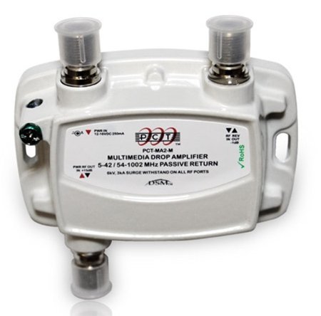 PCT 1-PORT BI-DIRECTIONAL CABLE TV HDTV AMPLIFIER SIGNAL BOOSTER WITH PASSIVE RETURN PATH